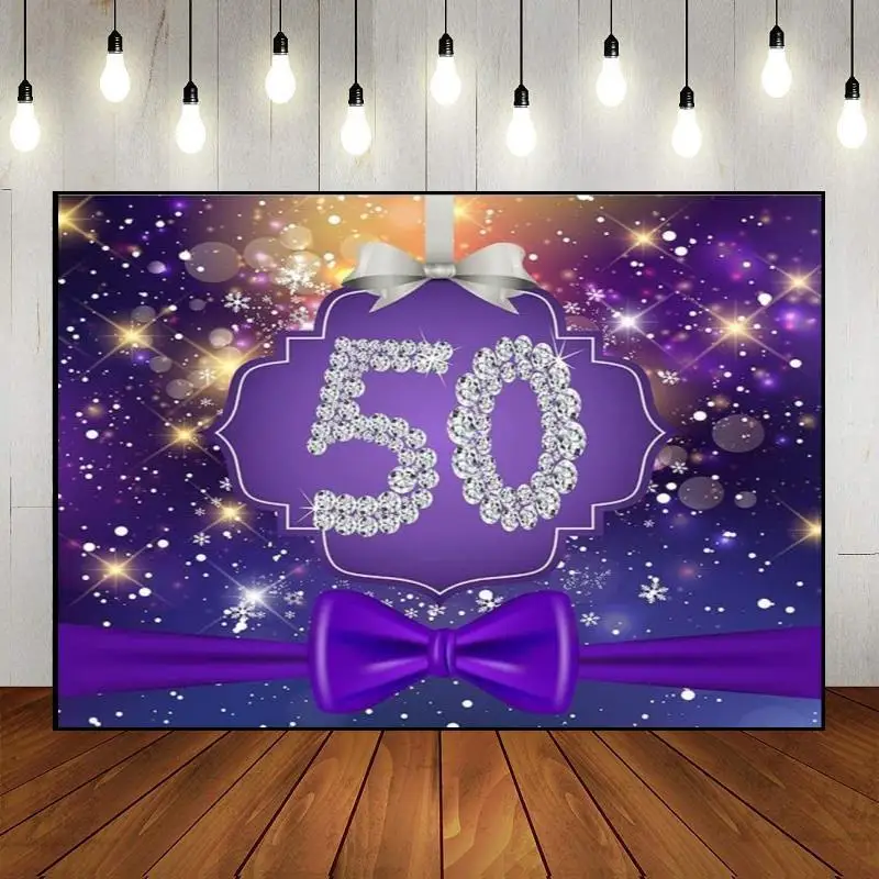 Achtergrond Fotografie Achtergrond Feest Banner Custom Decoratie Muur Gelukkige 50e Verjaardag Foto De Adem Van Jeugd Ballon Gouden