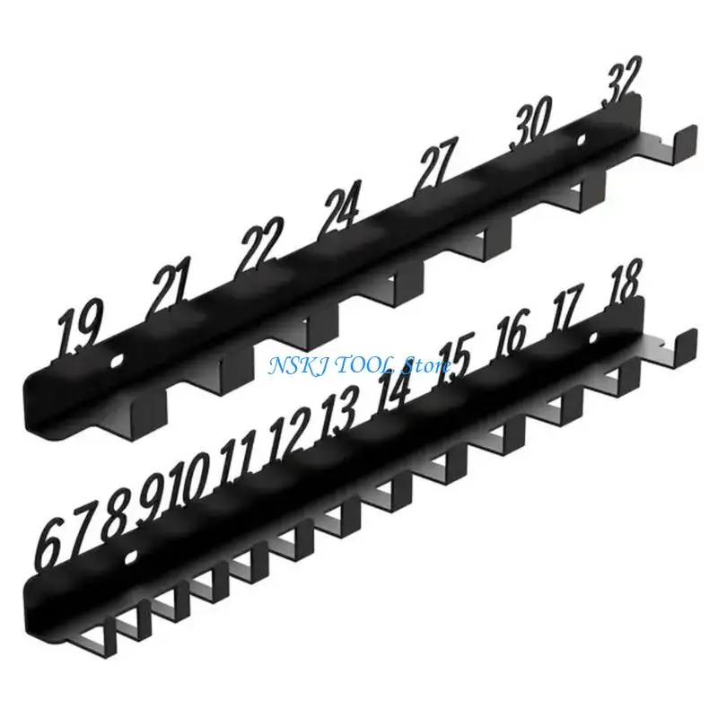 L8RC Numbered Slot Wrench Storage Holder Cabinet Heavy Gauge Metal Construction 6-18,19-32,6-32 Wall Mount Tool Management