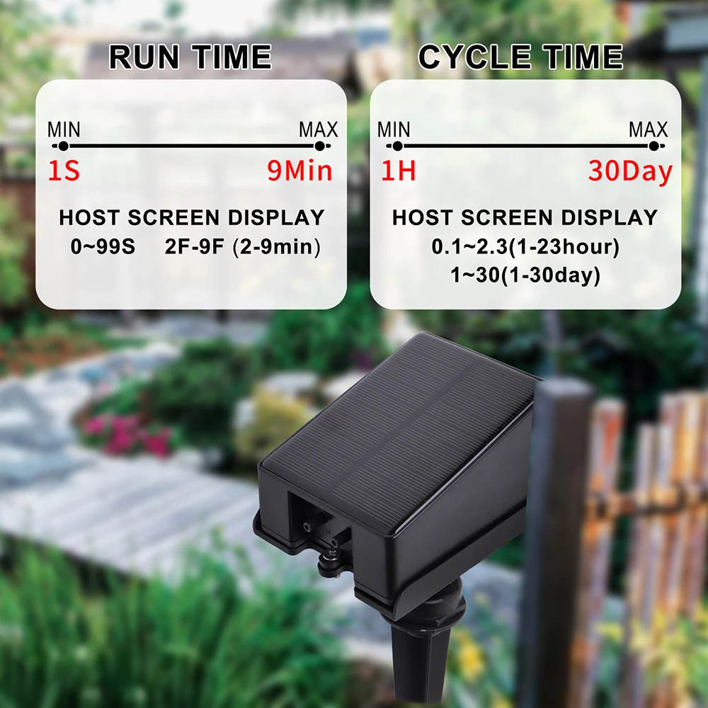 Solar Automatic Irrigation Timer Kit Drip Irrigation Water Pump Control Watering System For Garden Lawn Pot 2000mAh Rechargeable