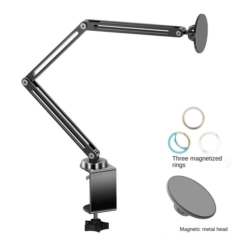 

Trip Folding Clip Tablet Stand Magnetic Suction Universal All Metal Support IPad Xiaomi Samsung Tablet With Magnetic Pull Ring