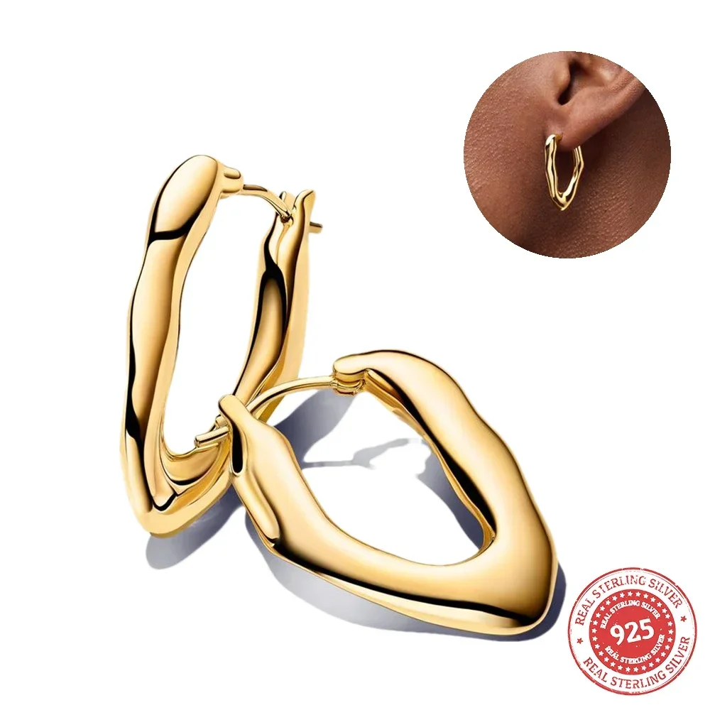 New Fashion 2024 Heart-shaped Round Organically Shaped Infinity Ear Cuff Open Double Huggie Hoop Earings Wire Stud Earrings