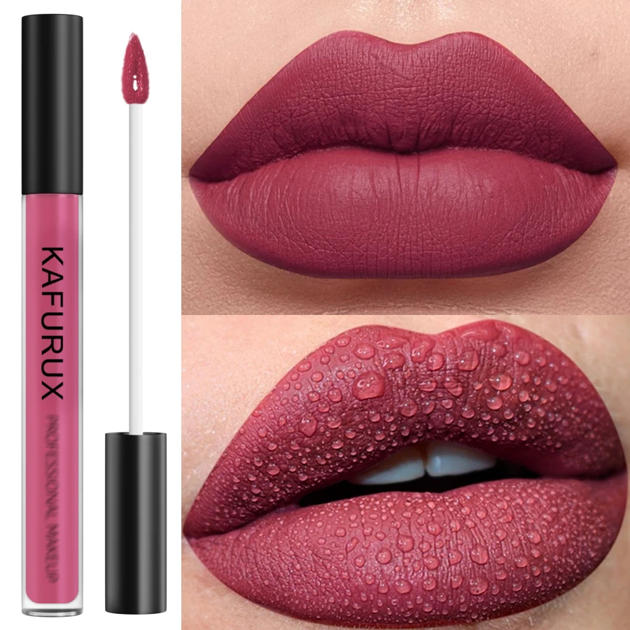 Matte Highly Pigmented Lip Glaze Velvet Finish,  Liquid Lipstick, Waterproof Lip Korean Makeup Women Gifts Lip Gloss Cosmetics