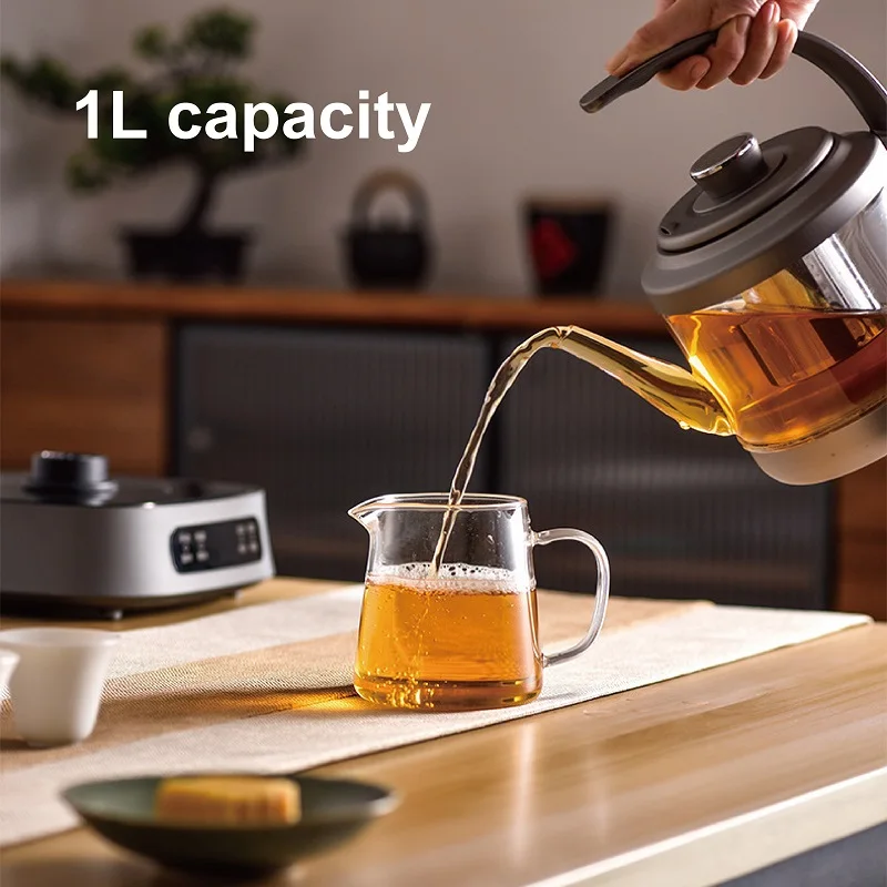1000 l Kettle 1350 W Ful Auto Botto Puping Quick Boiling Kettle Tea aker Office Glass Teperature Control Teapot