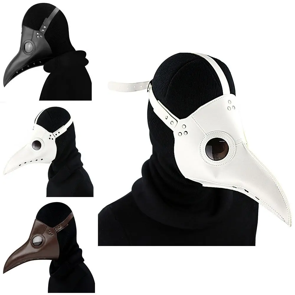 

Retro Long Nose Beak Steampunk Bird Mask Funny Cartoon Plague Doctor Mask Plastic Halloween Bird Mask Party