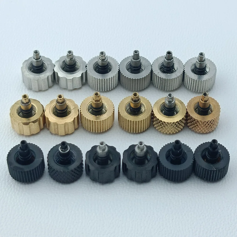 Screw-in Case Replace High Quality Watch Crown Engraved Signed 'S' Fits NH35 NH36 Movement 3 Style Include Crown Tube Stem