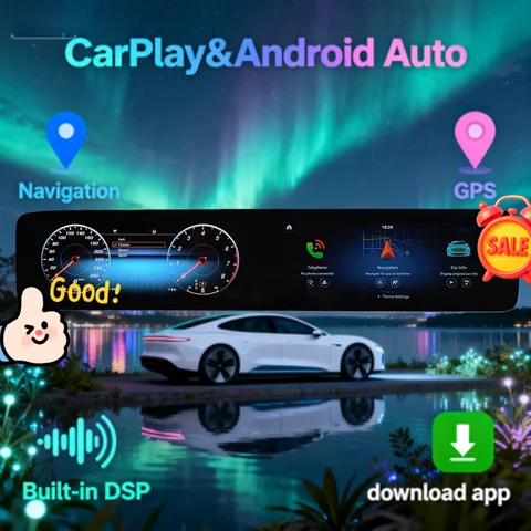 Upgrade For Mercedes Ben E-class W213 2017-2019 Dual Screen Auto Wireless Carplay Android Multimedia Player Navigation LHD RHD