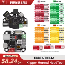 BIGTREETECH-Suporte de placa para Klipper Hotend, HeadTool, 36 Stepper Motor, Ender3, peças de impressora 3D, Canbus PT100, EBB36, EBB42, CAN V1.2