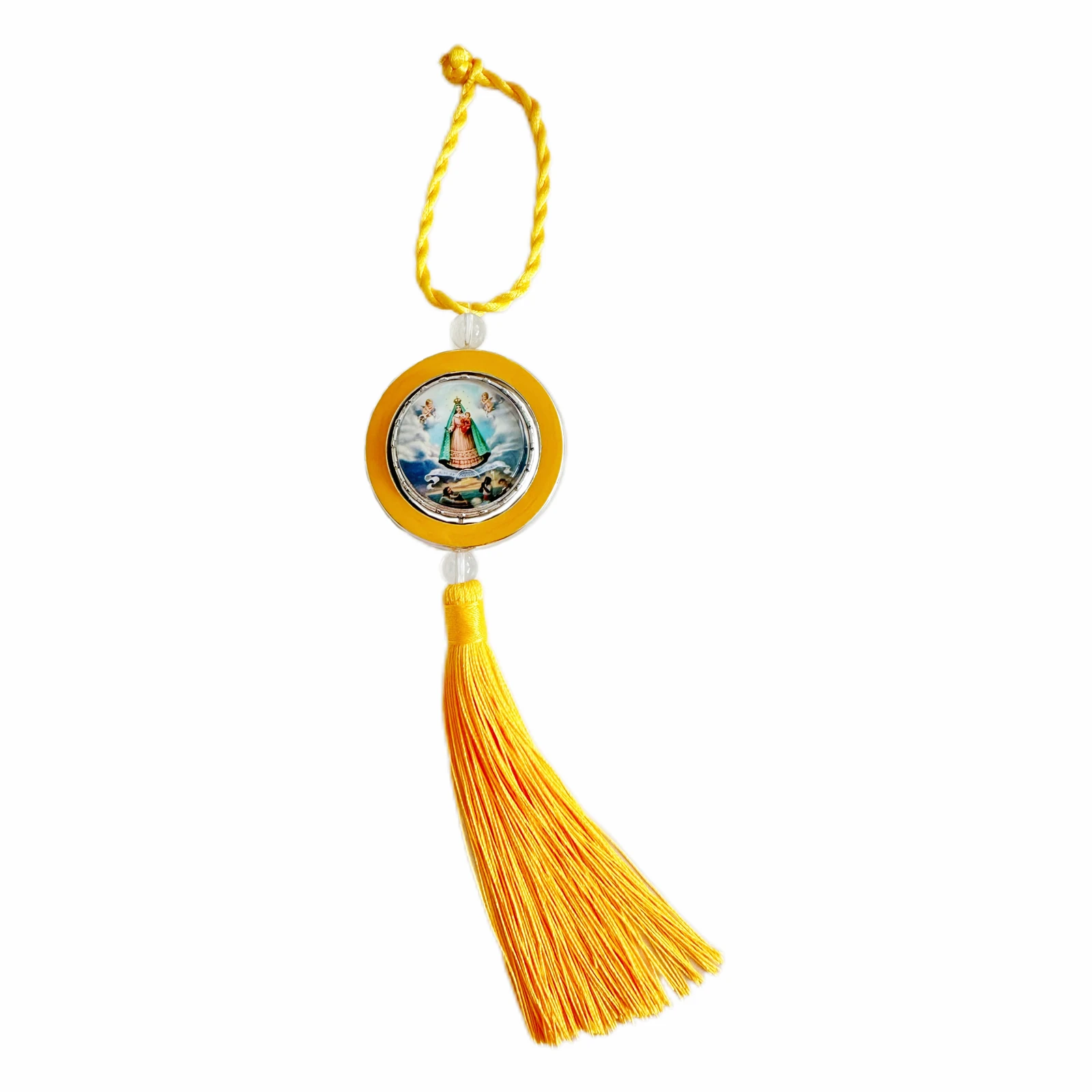 Virgin Mary of Charity/Santa Barbara/Yemaya/Saint Jude Pendant Rear View Mirror or House Blessing Hanging Religious Charm Potect