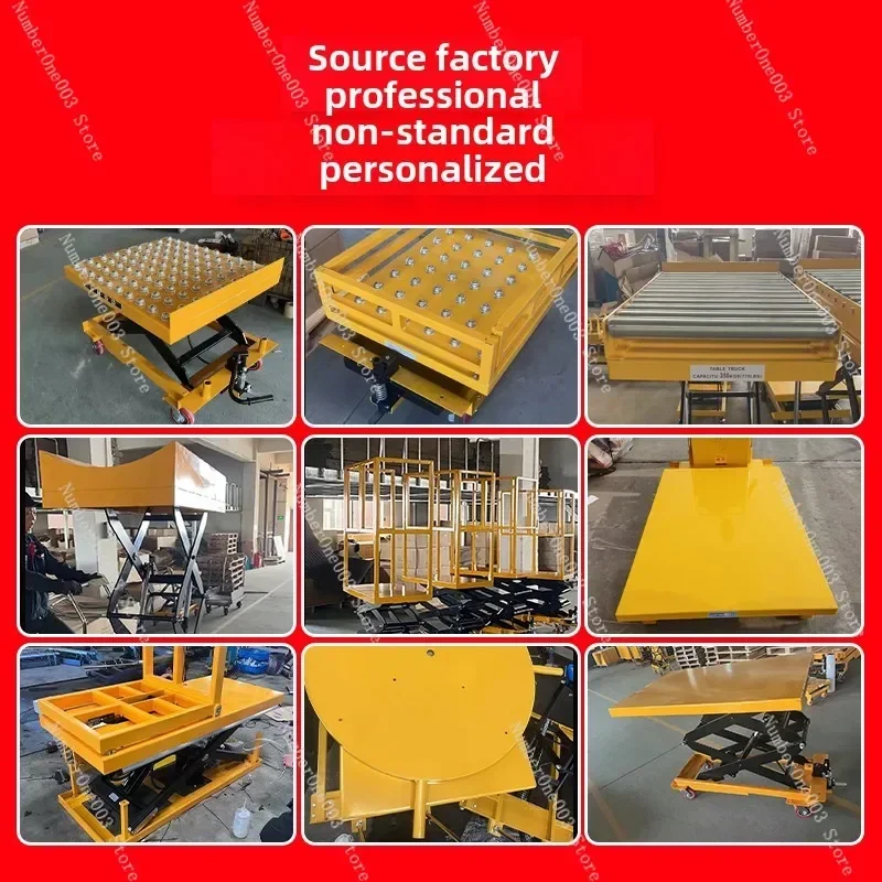 

Manual Hydraulic Lift Platform for Car, Mobile Electric Lift, Small Lift, Simple Trolley