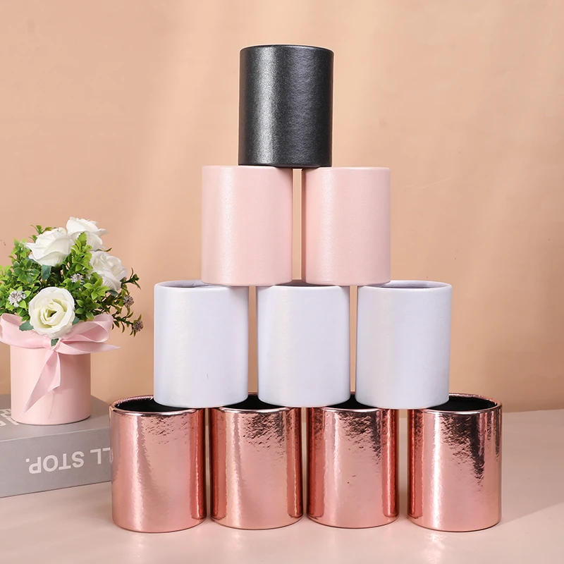 

4PCS Mini Round Flower Box Portable Storage Box Wedding Party Candy Packaging Gift Box Birthday Gift Decoration Supplies