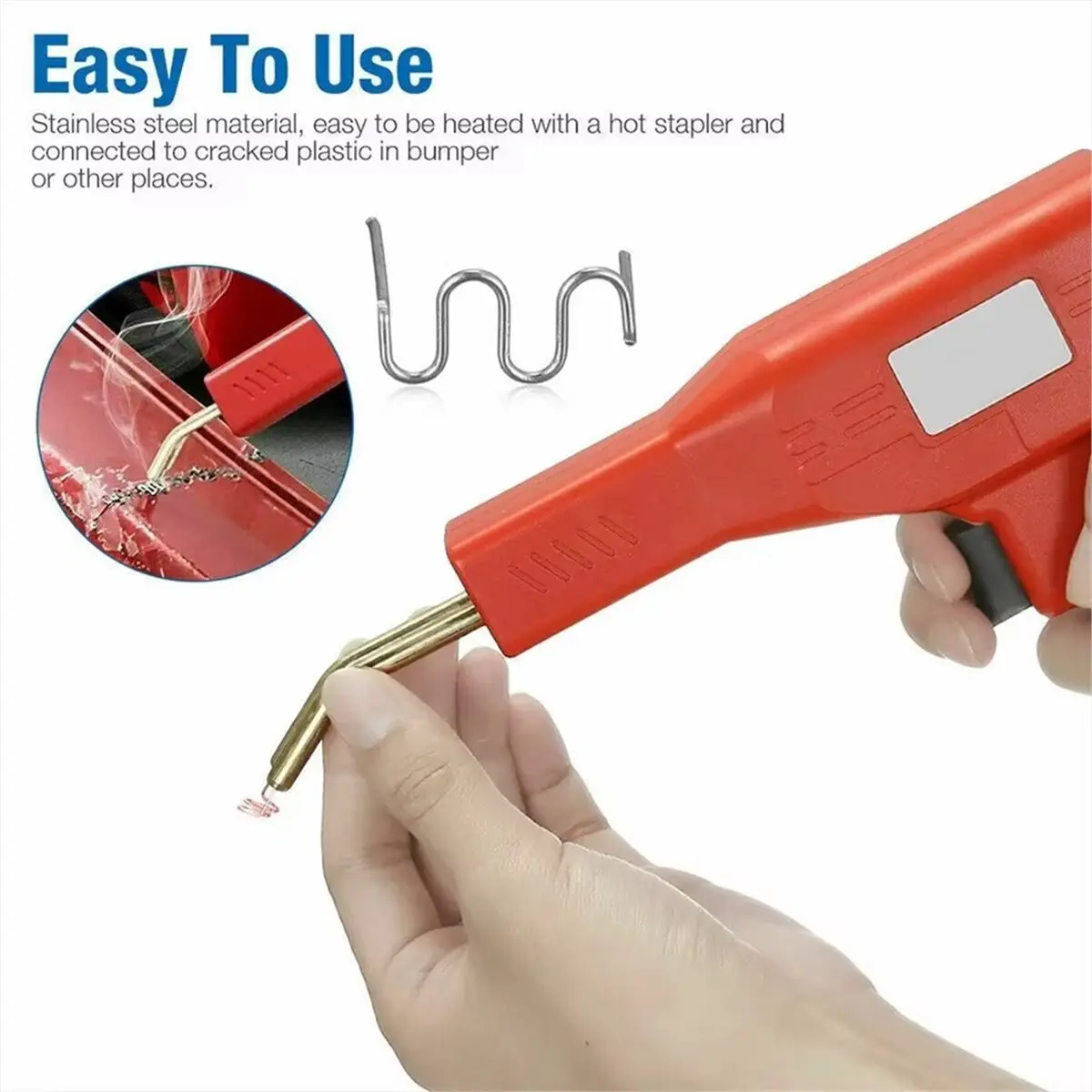 LUCK 500PCS Hot Stapler Staples for Car Bumper Plastic Welder Automotive Repair Kit Hot Stapler Welding Soldering Tools 0.6mm