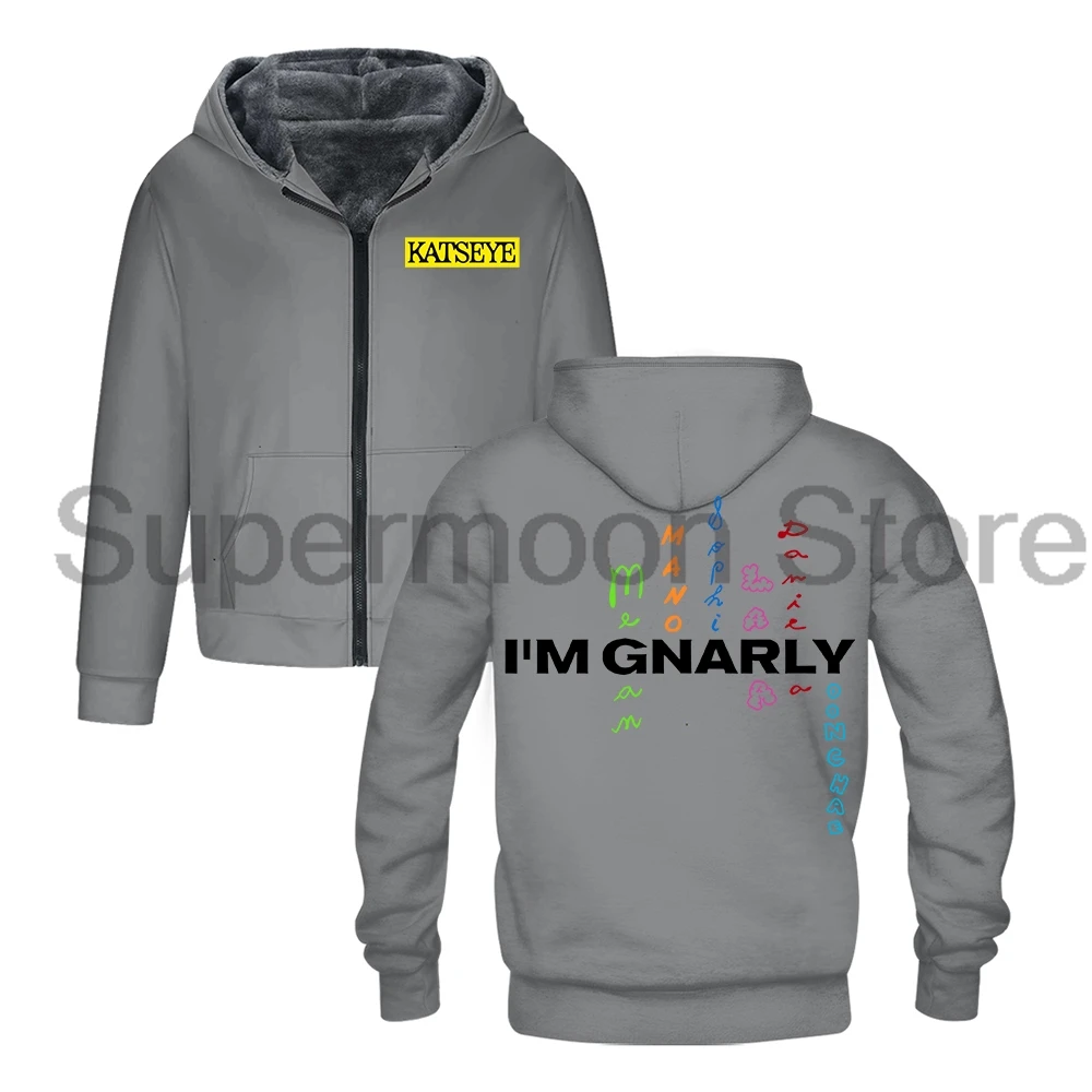 Kpop Katseye Gnarly Merch толстовки на молнии с длинным рукавом уличная одежда для мужчин и женщин куртка парки зимнее пальто