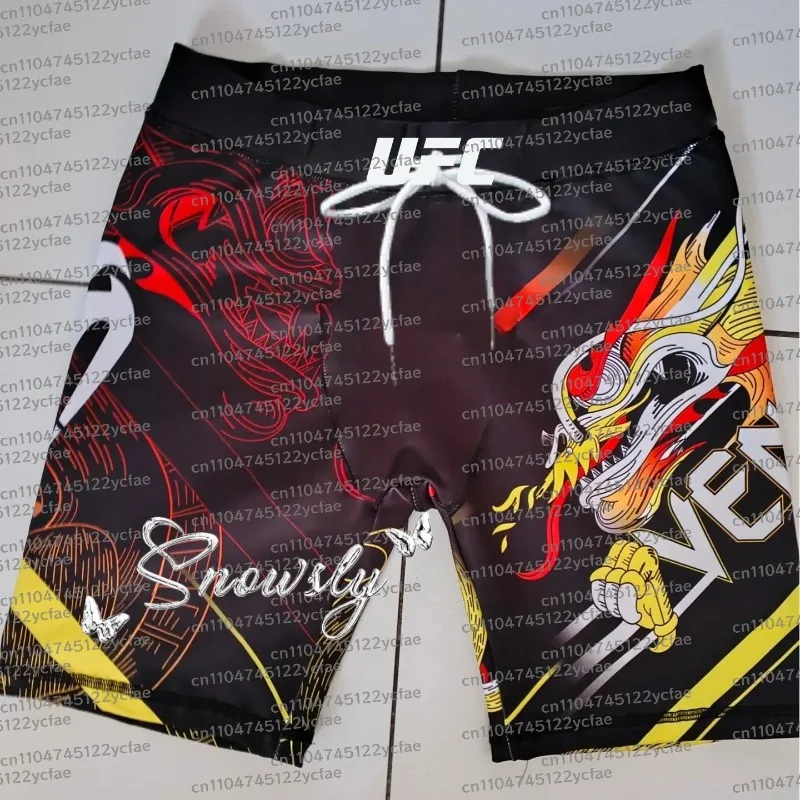 

UFC Classic Oversized Men's And Women's Boxing Fighting Training Shorts 3D Mesh Loose Breathable Speed Drying Sports Shorts