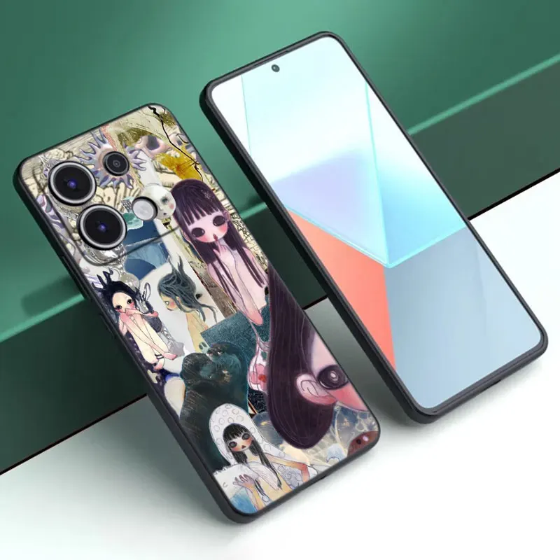 Aya Takano Funky art Cartoon Case For Xiaomi Redmi Note 13 Pro Plus 5G 11T 10T 9S Pro Redmi 13C 12R 12C 10C 10A 9T 9C 9A 70 Pro