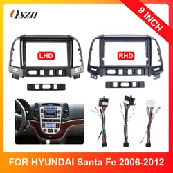 9 Inch FOR HYUNDAI santafe 2006-2012 Car Radio Fascia Android Player Frame 2 Din Stereo Dash Cover Trim
