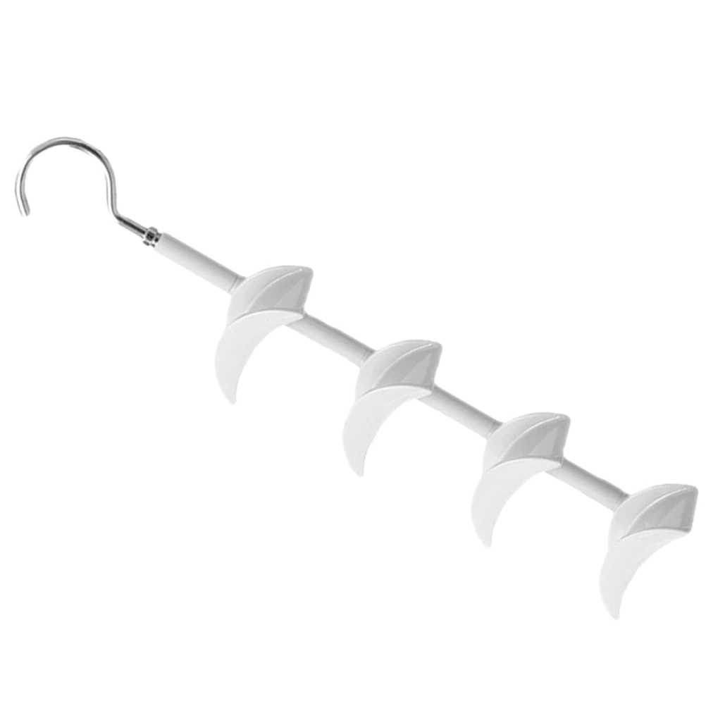 

Rotating Shelf Hook White Handbag Hanger Closet Organizer Multifunctional Scarf Belt Tie Rack Storage Solution