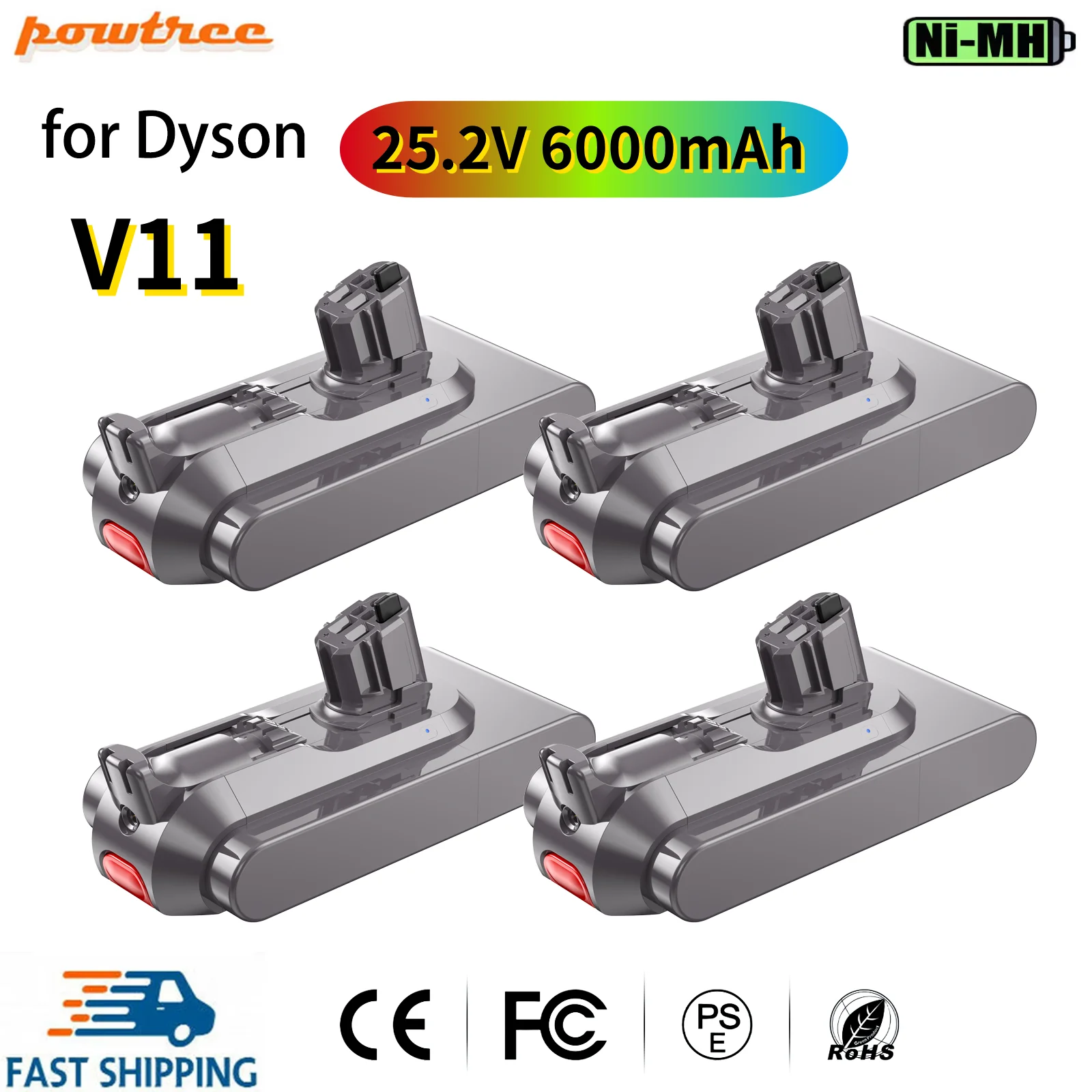 25.2V 6.0Ah SV14 V11 Battery for Dyson Vacuum Cleaner Lithium Ion Battery Model V11, Absolute SV14 970145-02 Buckle Version