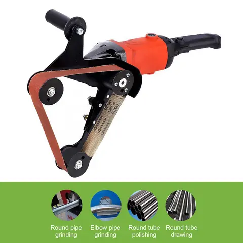 Mini Belt Sander DIY Sanding Machine Stainless Steel Tube Pipe Polisher Grinder Tool Belts Grinder Stainless Steel Pipe Polisher