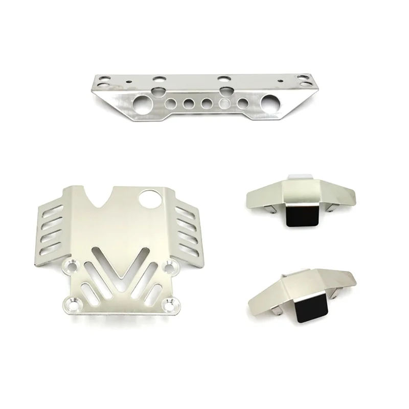 MJX H12P H12Y 1/12 RC 304 Stainless Steel Chassis Guard No-Drill Installation Upgrade Parts Anti-Scratch for Off-Road Crawler
