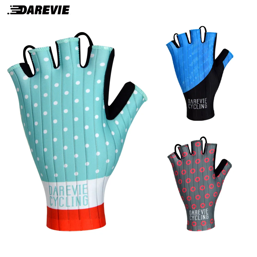 DAREVIE AERO high Speed Cycling Gloves Light Soft Breathable Cool Dry Half Finger Cycling Glove Anti Slip Bike Gloves MTB Road