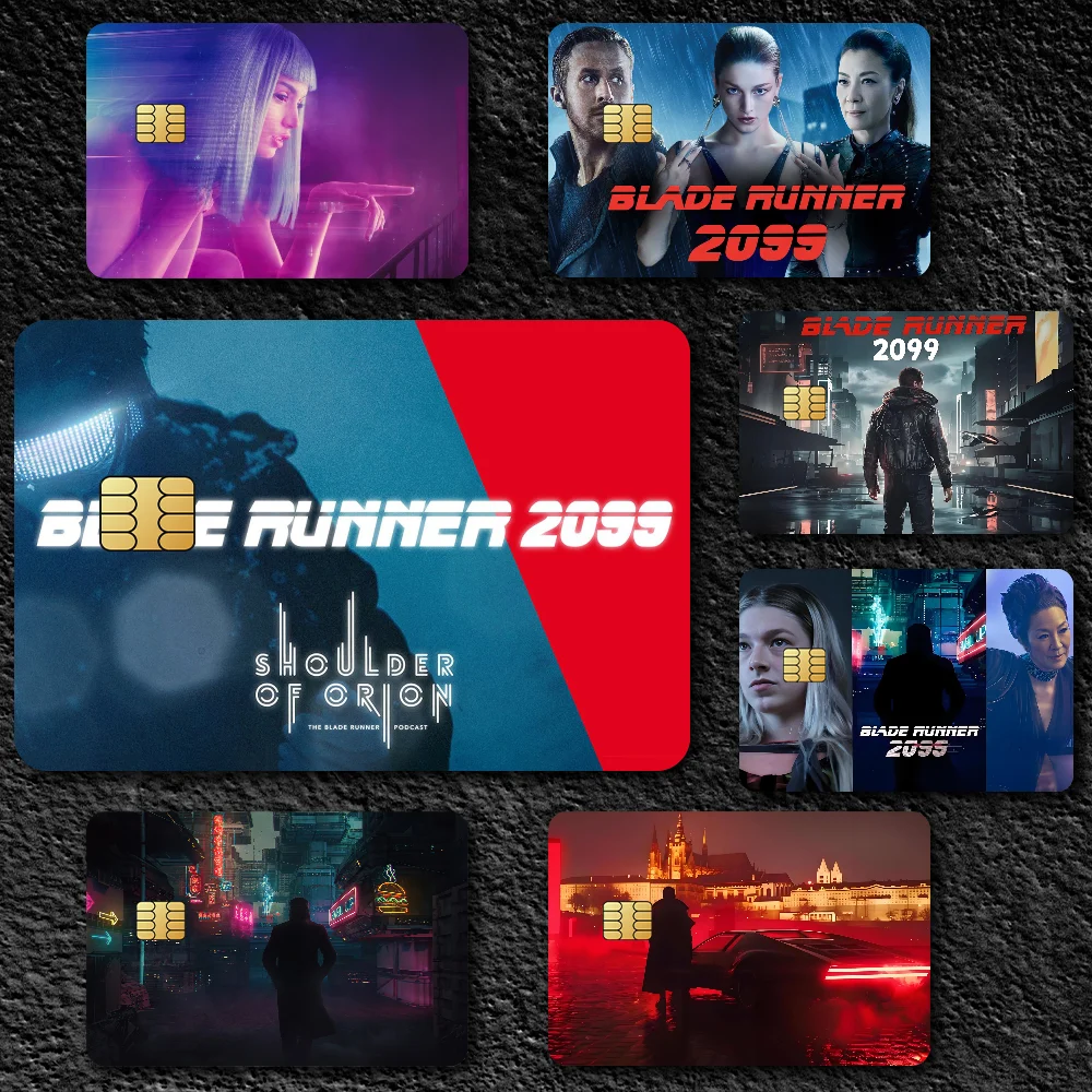 Movie Blade Runner 2099 Waterproof Film Skin Cover Credit Card Stickers 4PCS Debit Front Decoration Bank Bus Pass