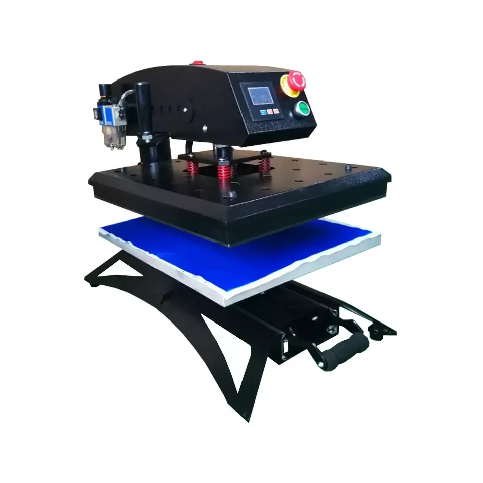 For P1701 High -quality 38x38 40x50 40x60 pneumatic double bottoms heat printing shaking head press machine