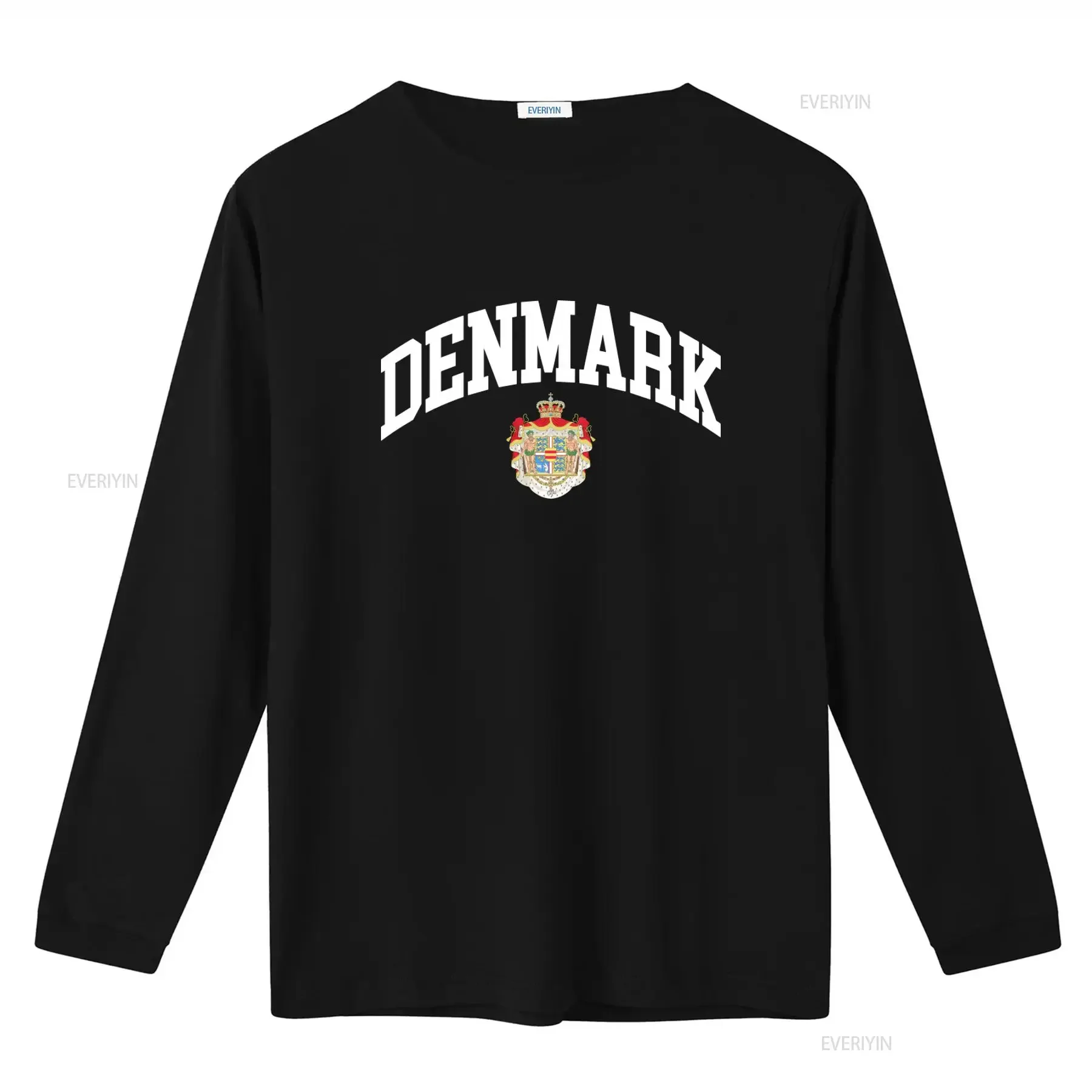Denmark T Shirt with Danish Flag and Royal Coat of Arms Design Perfect for Patriotic Fashion in the USA vintage Washed
