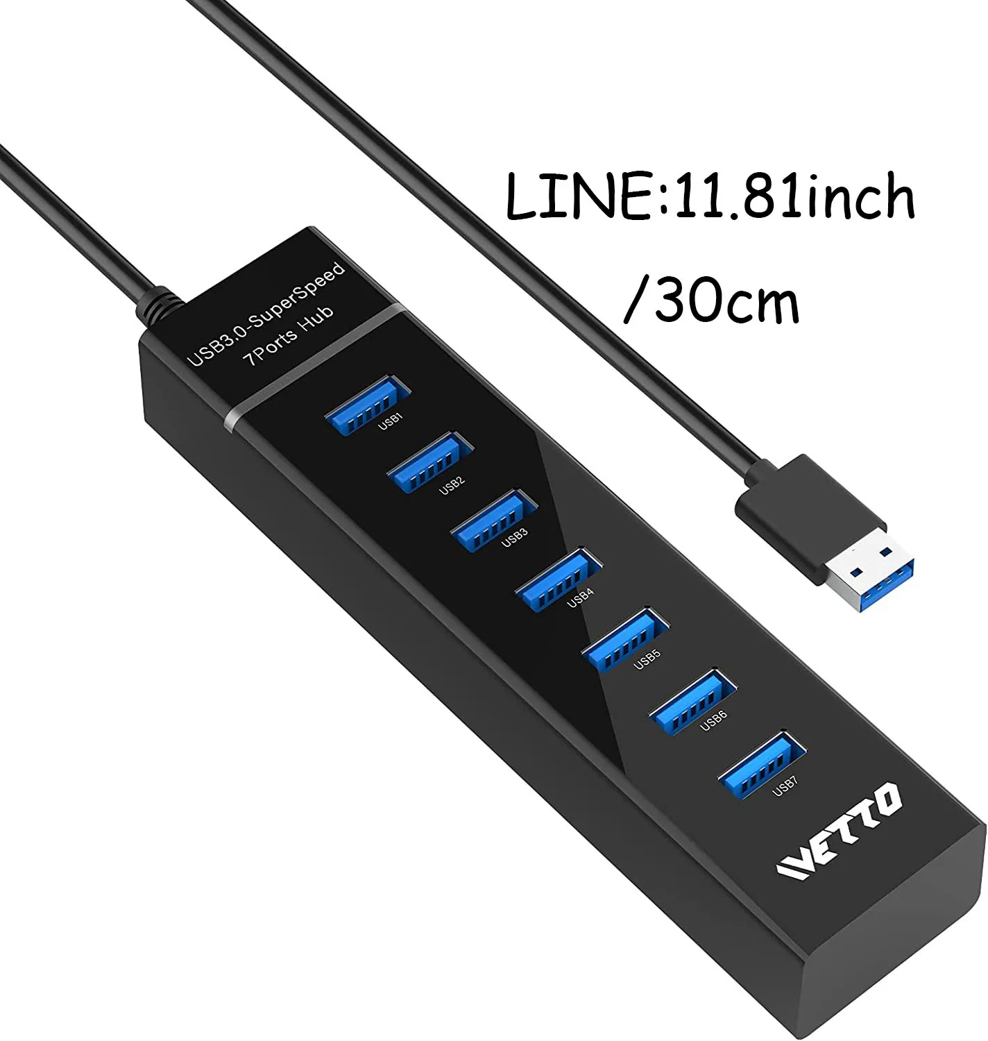 USB HUB USB Switch Hub 2.0 Adapter High Speed Multi 7 Ports Hub USB On Off Portable Splitter For Computer Laptop