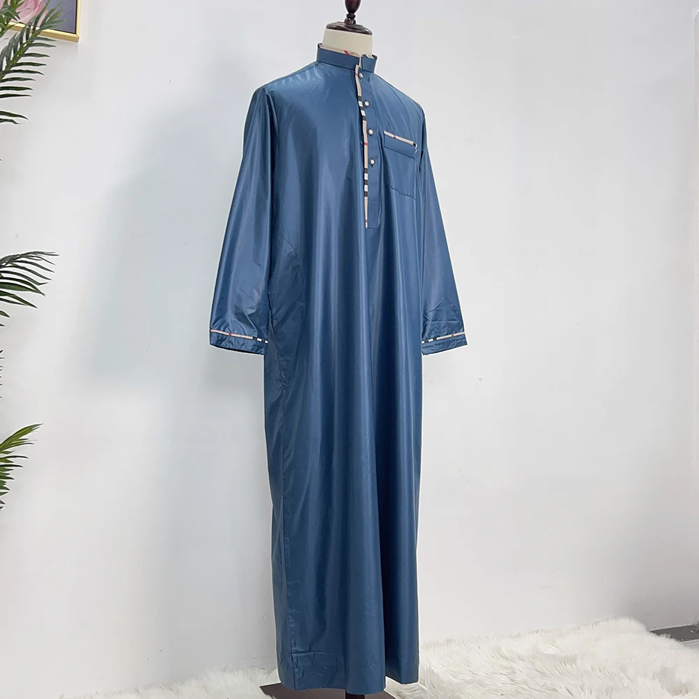 Новые традиционные мужские Thobes, однотонная повседневная одежда из Ближнего Востока, арабская Турция для мусульман, дышащая исламская одежда