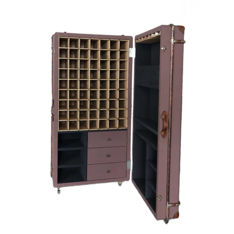 

OEM ODM заводской шкаф, багажник, барный шкаф, складной 2-дверный передвижной винный шкаф, витрина для дома, отеля, бара, магазина