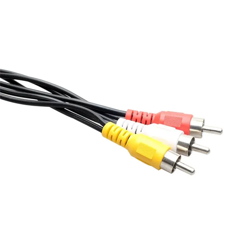 NEW! Audio Video AV Adapter Cable for TV DVD Player Video Splitter HD-TV RCA Cable 3 RCA to 6 RCA Male Female Plug Splitter view 4