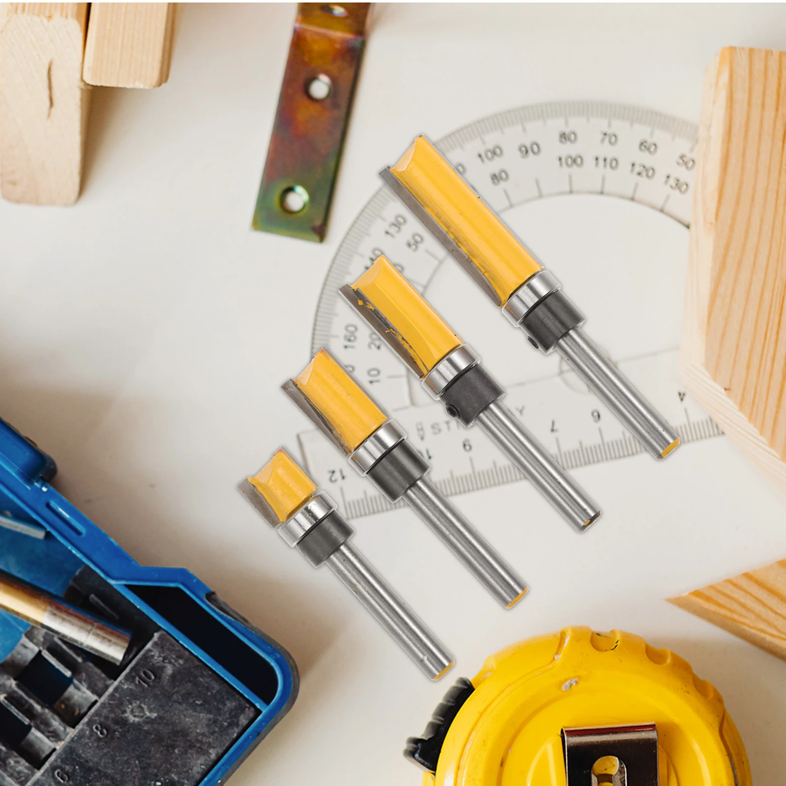 

1Set High Quality Flush Trim Router Bit Set Precision Ground Tip Stability Vibration Minimization DIY Woodworking Milling Cutter