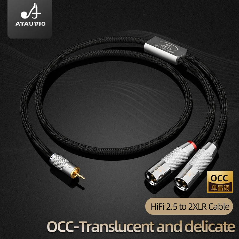 HiFi 2.5mm to 2XLR Cable High Quality OCC Core 3Pin XLR Balanced Male /Female Audio Adapter Cable for Amplifier Player Mp3