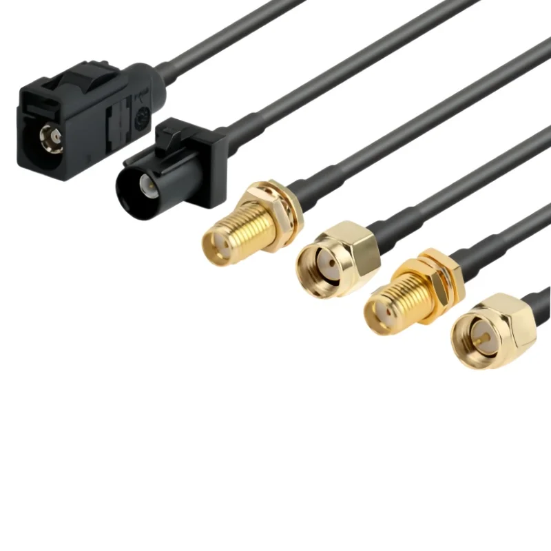 black Fakra-A to SMA male female jack connector GPS antenna fakra extended RG174 cable