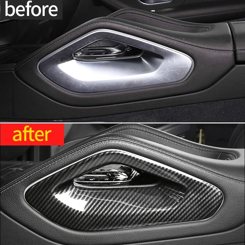 Center Console Armrest Side Protective Cover Trim For Mercedes GLE W167 C167 Gle Carbon Gls X167 Gle 350amg 400d Amg Accessories - Image 6