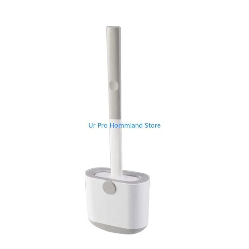 

J6PD Прочная и гибкая щетинка Силиконовая туалетная щетка и держатель без угла настенной настенный туалетная щетка для ванной