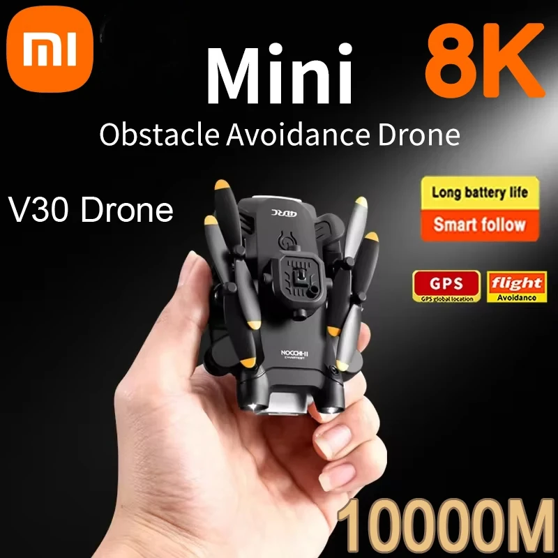 샤오미 V30 드론 4DRC 카메라 포함, HD 4K 1080P FPV RC 드론, 전문 5 면 장애물 회피 헬리콥터 드론 장난감