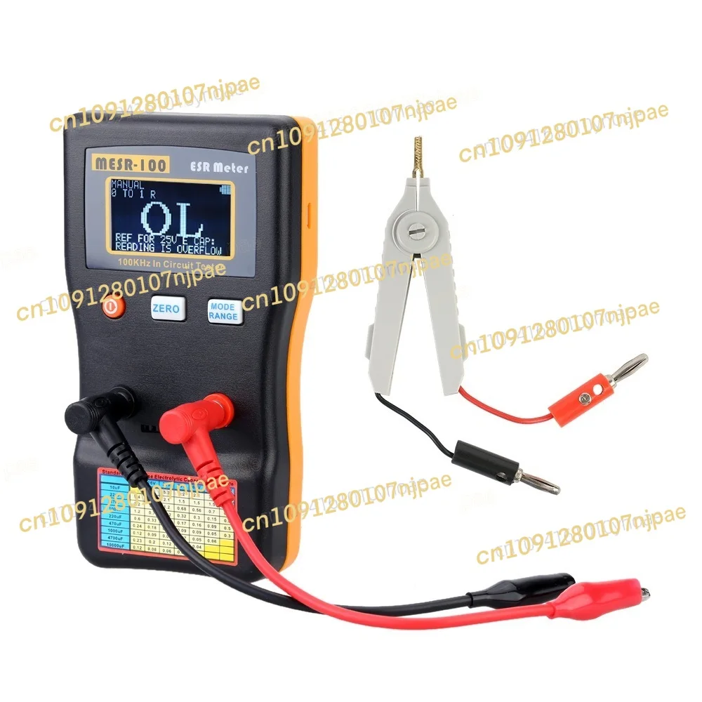 

MESR-100 ESR Digital Capacitance Meter Resistance Circuit Ohm Tester Professional Measuring Capacitor Board Detector SMT MESR10