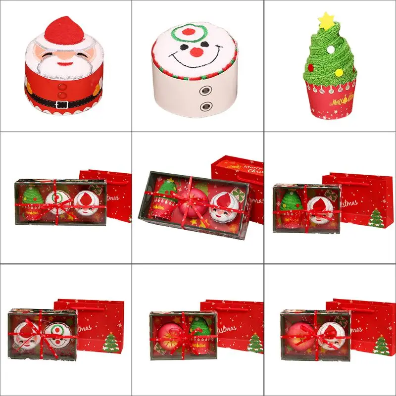 

1Box Unique Christmas Tree Snowman Santa Towel for Festival Gifts Party Ho dropshipping