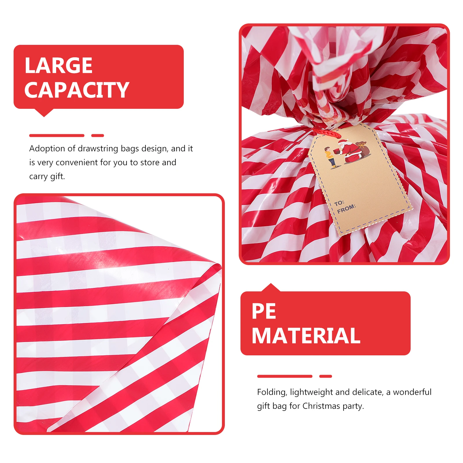 

3 Pcs Gift Bag Household Quilt Bags Packaging Sack Goodies Collecting Storage Christmas