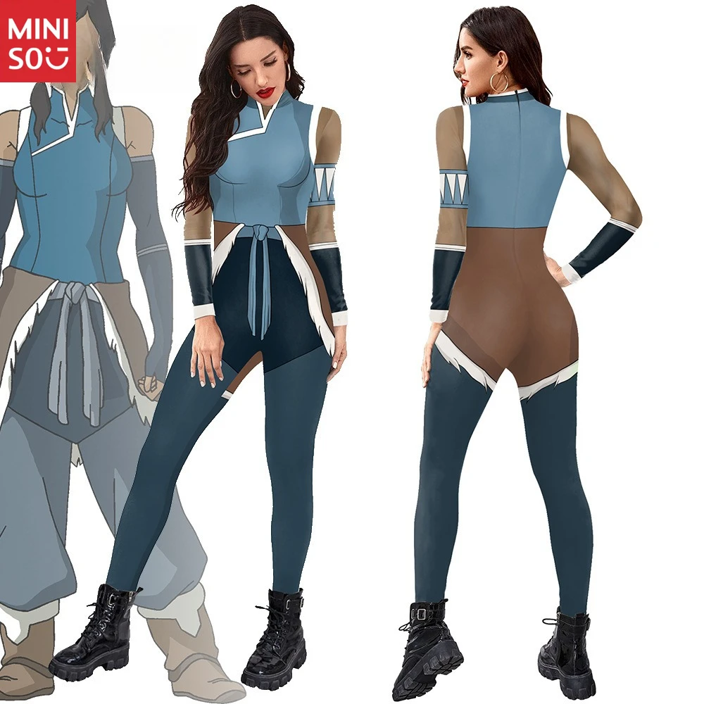 

Miniso Cartoon Movie Cosplay Bodysuit | Women's Printed Catsuit, Euro American Style