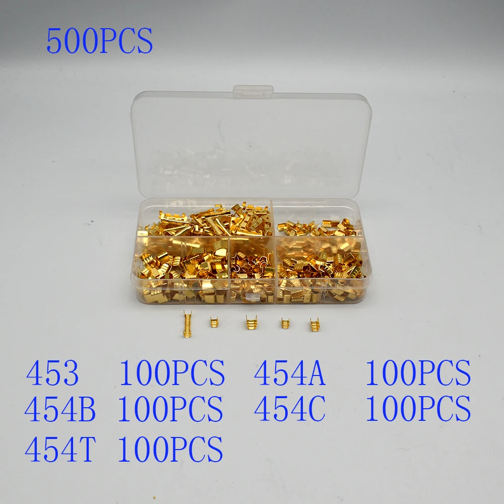 400/500/550/600pcs /box 453 U-shaped terminal tab cold inserts connectors cold terminal small teeth fascia terminal,0.3- 10.0mm2