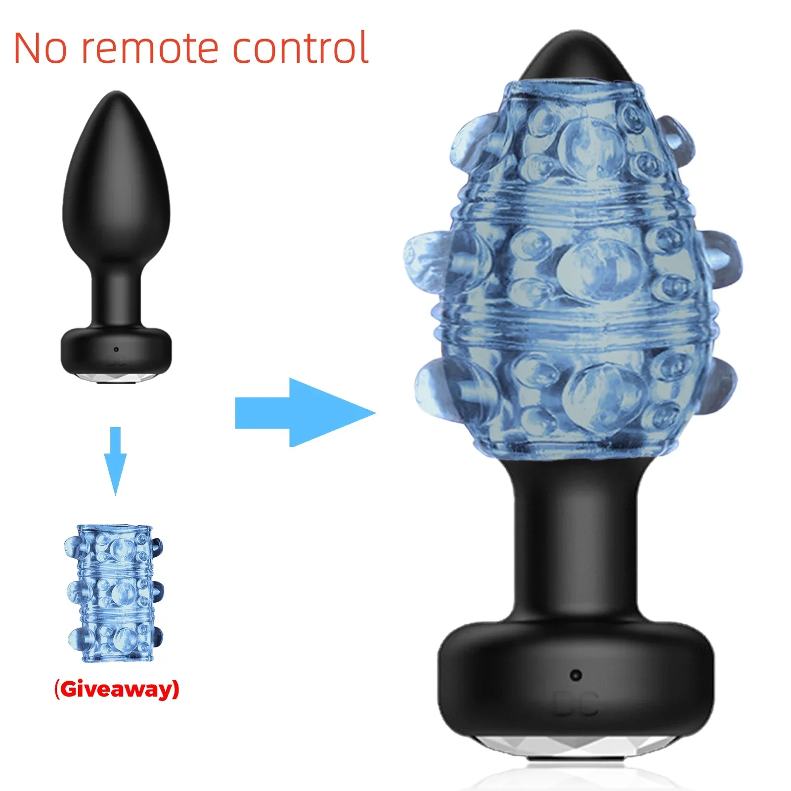 Anal Plug Vibrator for Men Butt Plug Portable Massager Wireless Remote Control Dildo Vibration Sex Toys for Male Adult Toys 18+