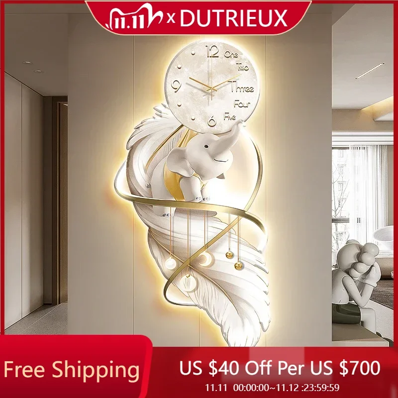 Bedrooms Chinese Style Wall Watch Minimalist Fashion Cartoon Restaurant Wall Clocks Nordic Horloge Pared Living Room Decoration