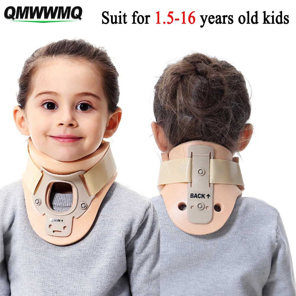 QMWWMQ Baby Child Kids Neck Brace Foam Lightweight Soft Cervical Collar,Support Neck Traction Device Neck and Head Braces