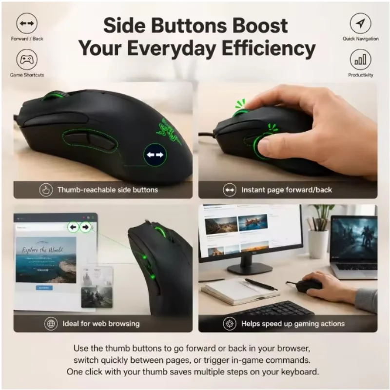 Razer Purgatory Viper Standard Edition 6400DPI Wired Gaming Mouse Marca Mercadoria Presente De Aniversário Graduação Atacado