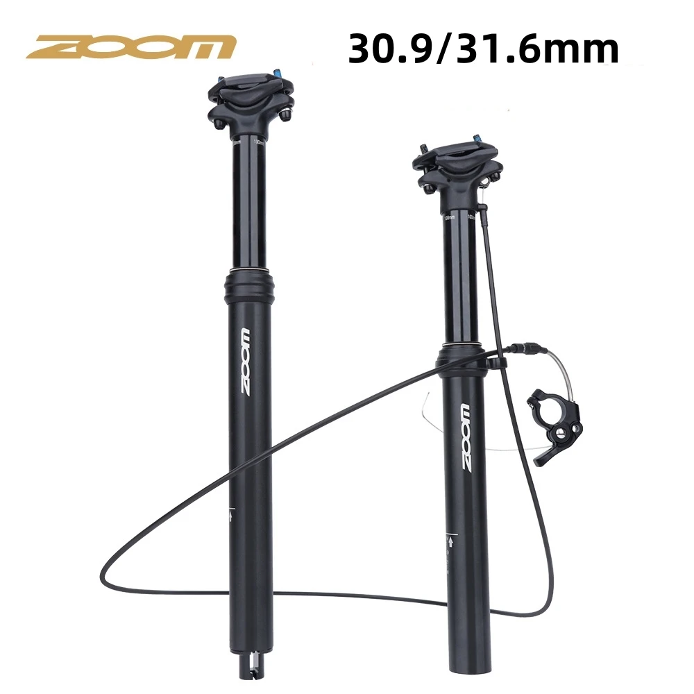 

ZOOM Bicycle MTB Remote Control Hydraulic Suspension Seatpost 27.2/30.9/31.6mm External/Internal Wiring Dropper Bike Seat Post