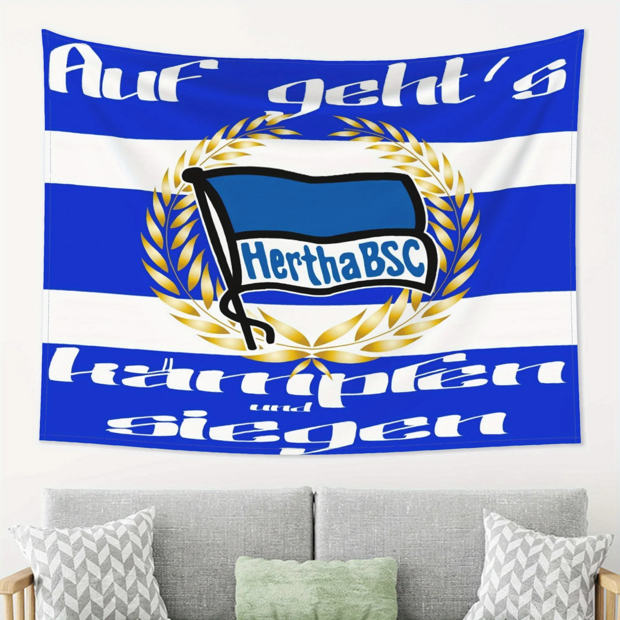 Hertha BSC Tapestry - Modern Wall Art for Home Styling, Perfect for Living Rooms and Bedrooms, Unique Design