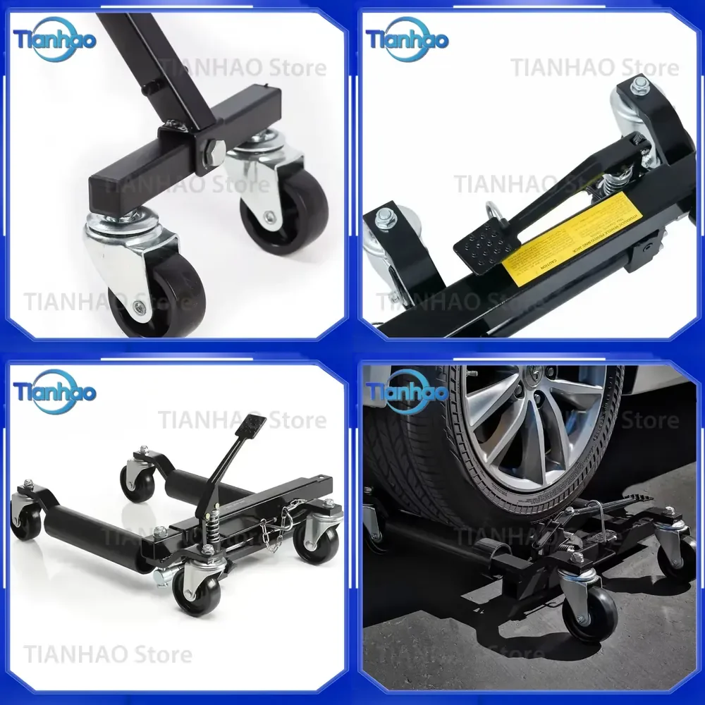 Tire Wheel Caster Dolly 1500 lbs Go Jack Car Vehicle Skates Hydraulic Positioning Tool for 12 inch Wheels