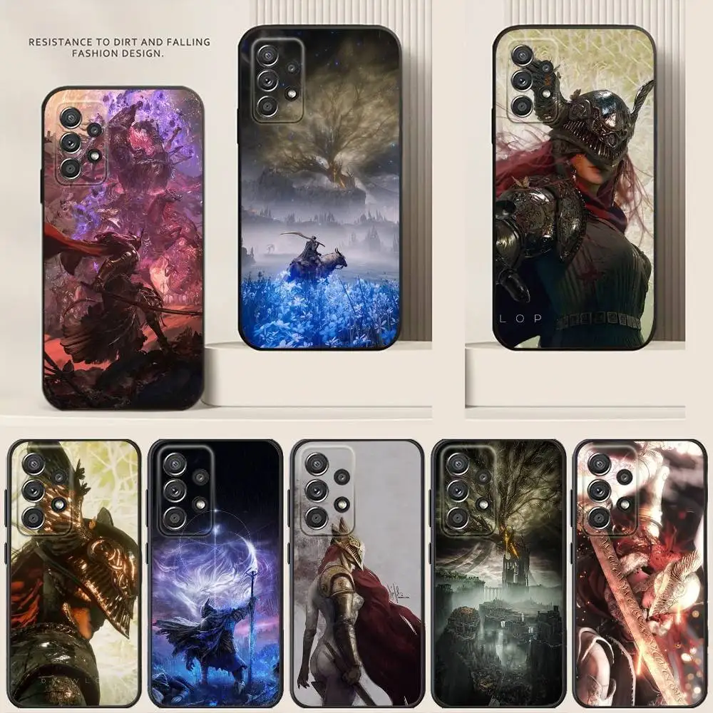 

Hot Games E-Eldens R-Rings Phone Case For Samsung S24,21,22,23,30,Ultra,20,Plus,Note,10,9,5G Black soft silicone case